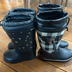 キッズ 女の子用 長靴 19cm 2足セット の画像
