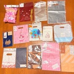 ラッピング用品 ラッピング袋 包装紙 クリスマス チャック付き袋 リボン シールの画像