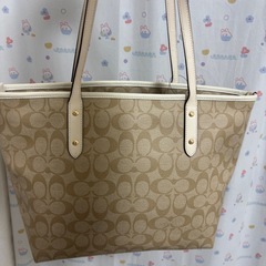 コーチ　トートバッグ　シティー　30 ベージュ 美品の画像