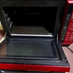 【ジャンク品】日立 電子レンジ オーブンレンジ ヘルシーシェフ 22L MRO-S7Z R レッド ボイラー式過熱水蒸気 250℃1段式ワイドオーブンの画像