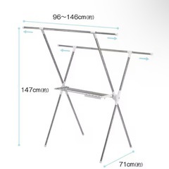 ステンレスX型物干しの画像