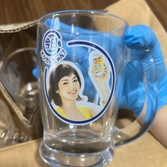 【新品未使用】サントリージョッキ生 オツカレちゃんガラスジョッキ5個セットの画像