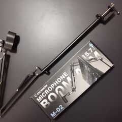 新品未使用(開封、確認のみ）M02 マイクスタンド マイクアームスタンド 卓上デスクアーム式 長く高くなる改良型 角度高さ調節 伸縮 折り畳み式 コンデンサーマイク用 生放送実況 配信 収録用 配線フック・変換ネジ付き・マイククリップ付属 日本語説明書の画像