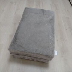 購入したばかりの折り畳み座椅子(アイリス)、折り畳みマットレス(ニトリ)の画像