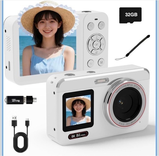 5K デジカメ スマホに送れる デジタルカメラ WIFI転送機能 8000万画素