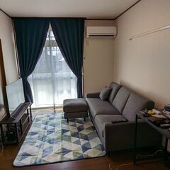 ニトリ 布張りカウチソファ(CA2 DR-GY)の画像