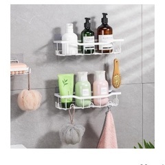 『決まりました』【新品未使用】浴室用収納ラック（粘着式）の画像
