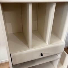 美品☆ランドセルラックオフホワイト、隠しキャスター付きの画像