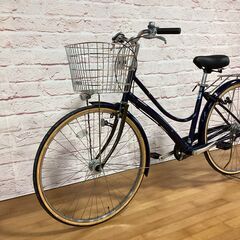 【大人用】整備済中古自転車 ブリヂストン 軽いアルミフレーム 27型エブリッジL 紺色 <自転車のオオムラ 静岡店>の画像