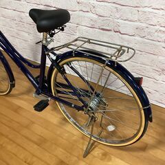 【大人用】整備済中古自転車 ブリヂストン 軽いアルミフレーム 27型エブリッジL 紺色 <自転車のオオムラ 静岡店>の画像
