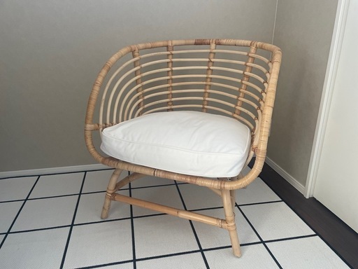 美品♡ IKEA BUSKBO イケア　ブスクボー　パーソナルチェア　ラタン