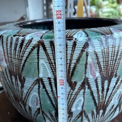 火鉢、メダカの水槽の画像