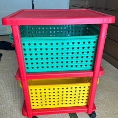 【キャスター付き2段ラック】お譲りします(終了
) の画像