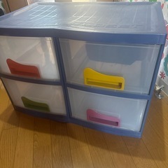 カラフル取手衣装ケース2段の画像