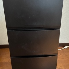 三段収納ケース　黒の画像