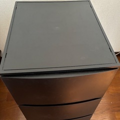 三段収納ケース　黒の画像