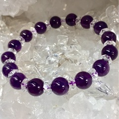 アメジスト デザイン 天然石ブレスレットの画像