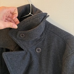 ピーコート　メンズダークグレーXL　の画像