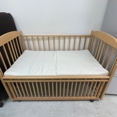 【リサイクルサービス八光】幅124.5cm　サワベビー 日本製ロングユースベッド D型ジョルノ ナチュラルの画像