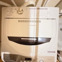 洗濯機 SHARP 2020年製の画像