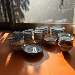 中国景徳鎮　蛍焼き　透かし蛍セット　の画像