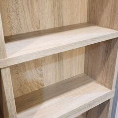 木目調シェルフ／上下分割可・高さ180cm／小物収納に最適の画像