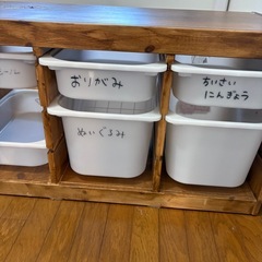 【IKEA/イケア】TROFAST  木製　棚　DIY済　子供のおもちゃ棚の画像