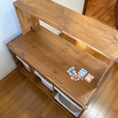 【IKEA/イケア】TROFAST  木製　棚　DIY済　子供のおもちゃ棚の画像