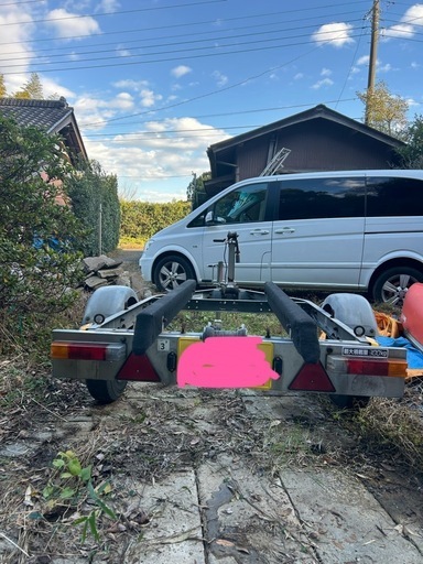 早い者勝ち軽ナンバーボートトレーラー車検アリ軽トレーラー　