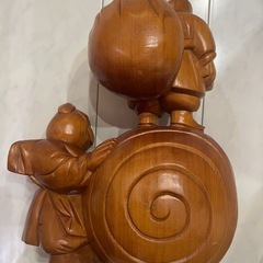 七福神の木彫り人形の画像