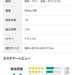 ニトリ　ダイニングチェア 2脚セットの画像