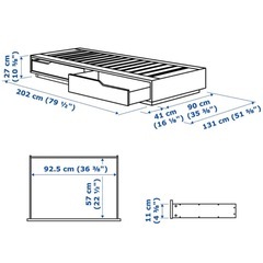 IKEA ベッドフレーム　　※マットレスなしの画像