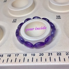 アメジスト オーバル型 天然石ブレスレットの画像