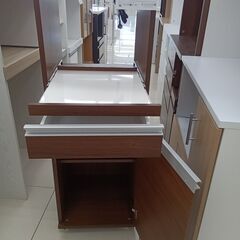 ★リユースのサカイ日立店★HJ8526  キャスター付きレンジ台 ブラウン H85×D25×W56 クリーニング済み の画像