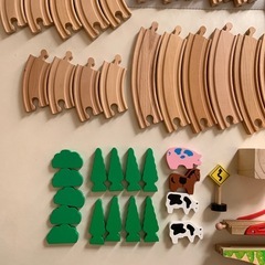 木製レール 車両セット brio 互換性 ikeaの画像