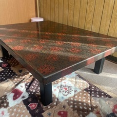 【7.8日限定出品！】津軽塗 折りたたみ式 座卓 昭和レトロ アンティークの画像