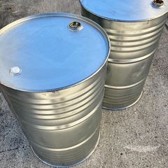洗浄済みドラム缶 シルバー 直接引き取り 200L 泉大津市 堺市の画像