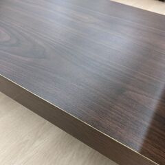A-762【リユースのサカイ野々市店】ジモティ来店特価‼ ガラスローテーブル 木製 ブラウン クリーニング済みの画像