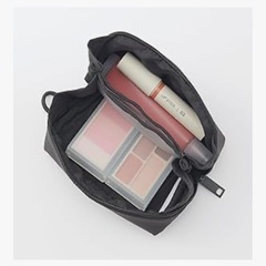 無印良品 リンクルナイロン 大きく開くポーチSの画像