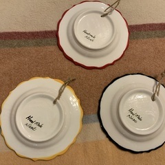トルコ製　ハンドメイドの飾り皿　3枚セットの画像