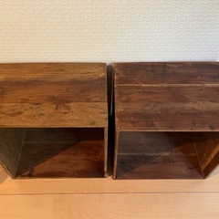 【お譲り先が決まりました】 
ANTRY Rustic Wood ボックス× 2の画像