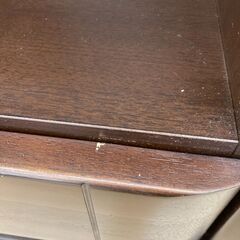 A-765【リユースのサカイ野々市店】ジモティ来店特価‼ 2枚扉食器棚 ブラウン 木製 クリーニング済みの画像