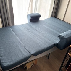 ニトリ　ソファマットレス クッション付き 布張りタイプ (コロン NVY)の画像