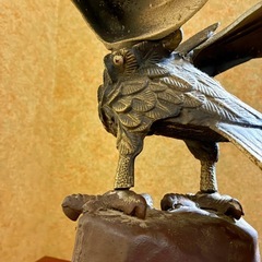 鷹 鷲 アンティーク 民芸品 工芸品 ワシ タカ 置物 オブジェ 現状保管品 詳細不明の画像