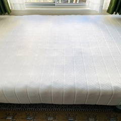 【美品】ニトリ セミダブルベッド 脚付きボンネルコイルマットレスの画像