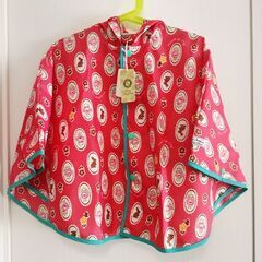 新品未使用！花柄レインポンチョ　Sサイズの画像