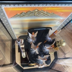 美品　正月飾り　破魔弓　ケース入り　11号　黒塗りの画像