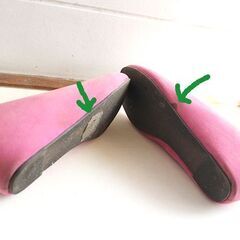 裏ボアのスエード調ピンクのパンプス　２３ｃｍの画像