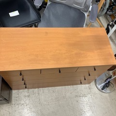I2512-190 木製4段チェスト キズあり 中古の画像