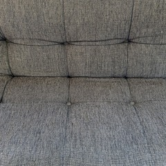 無料　３人掛け　ソファ　布張り　ブルーの画像